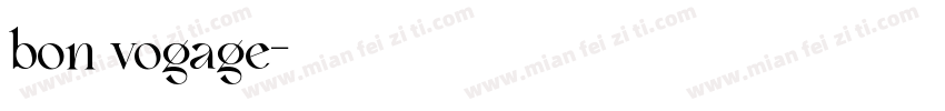 bon vogage字体转换